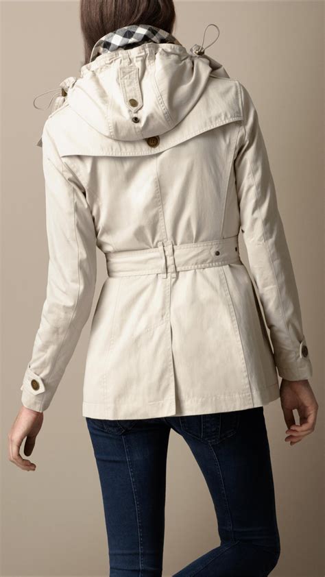 detachable hood burberry coat|burberry hooded coat women's.